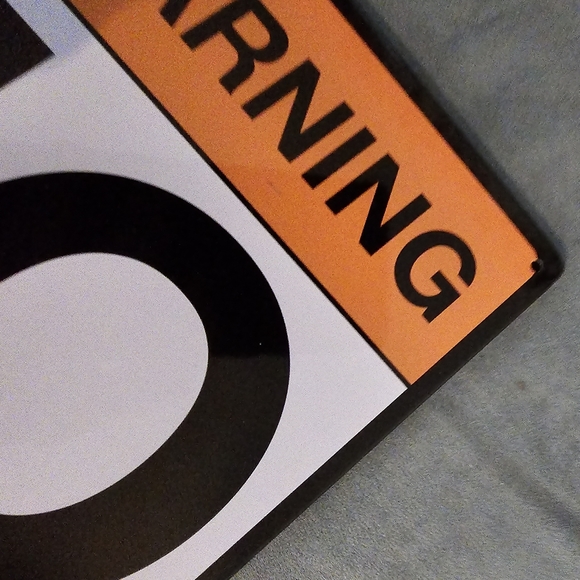 Tin Sign "warning no stupid people beyond this point" 8.5 x 11.5 inches - Picture 4 of 7